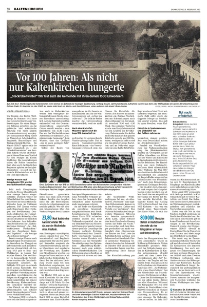 Datei:Gerhard Braas Vor hundert Jahren - Als nicht nur Kaltenkirchen hungerte Segeberger Zeitung 2017 02 09.PDF
