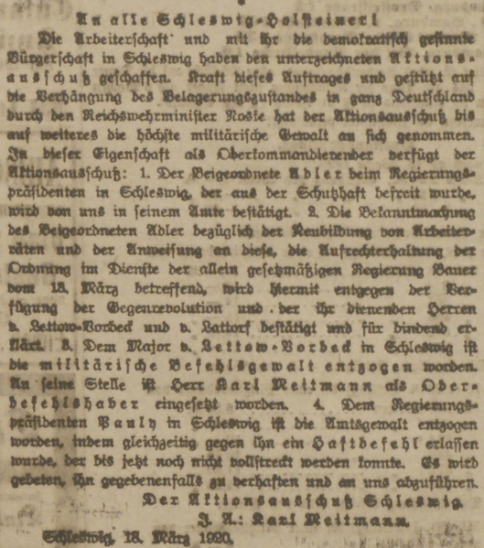 Datei:Aufruf Karl Meitmann Kapp-Putsch 1920.png