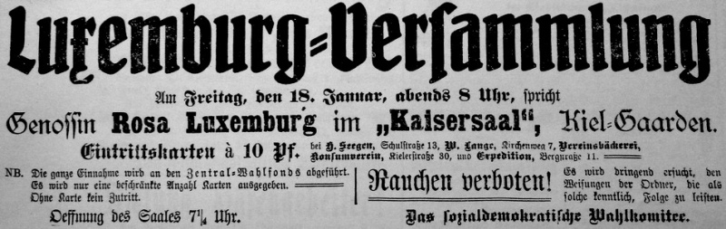 Datei:1907 01 17 VZ Einladung zur Rede Rosa Luxemburg in Gaarden.jpg