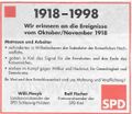 Gemeinsame Gedenkanzeige von Kieler und Landes-SPD zur Novemberrevolution 1918 am 7.11.1998