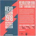 Flyer zur Wanderausstellung "Revolution 1918 Aufbruch in Schleswig-Holstein" eine Initiative des Ministeriums für Bildung, Wissenschaft und Kultur des Landes Schleswig-Holstein